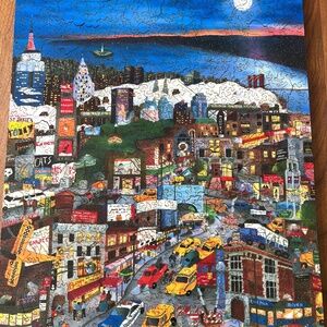 LIBERTY PUZZLES Classic Wooden Jigsaw Puzzles Moonlight Over Manhattan